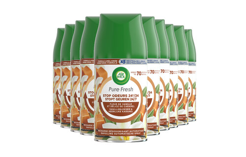 Air Wick Freshmatic Automatische Spray Luchtverfrisser - Pure Fresh Vanille - Navulling - 250 ml - 10 stuks - Voordeelverpakking