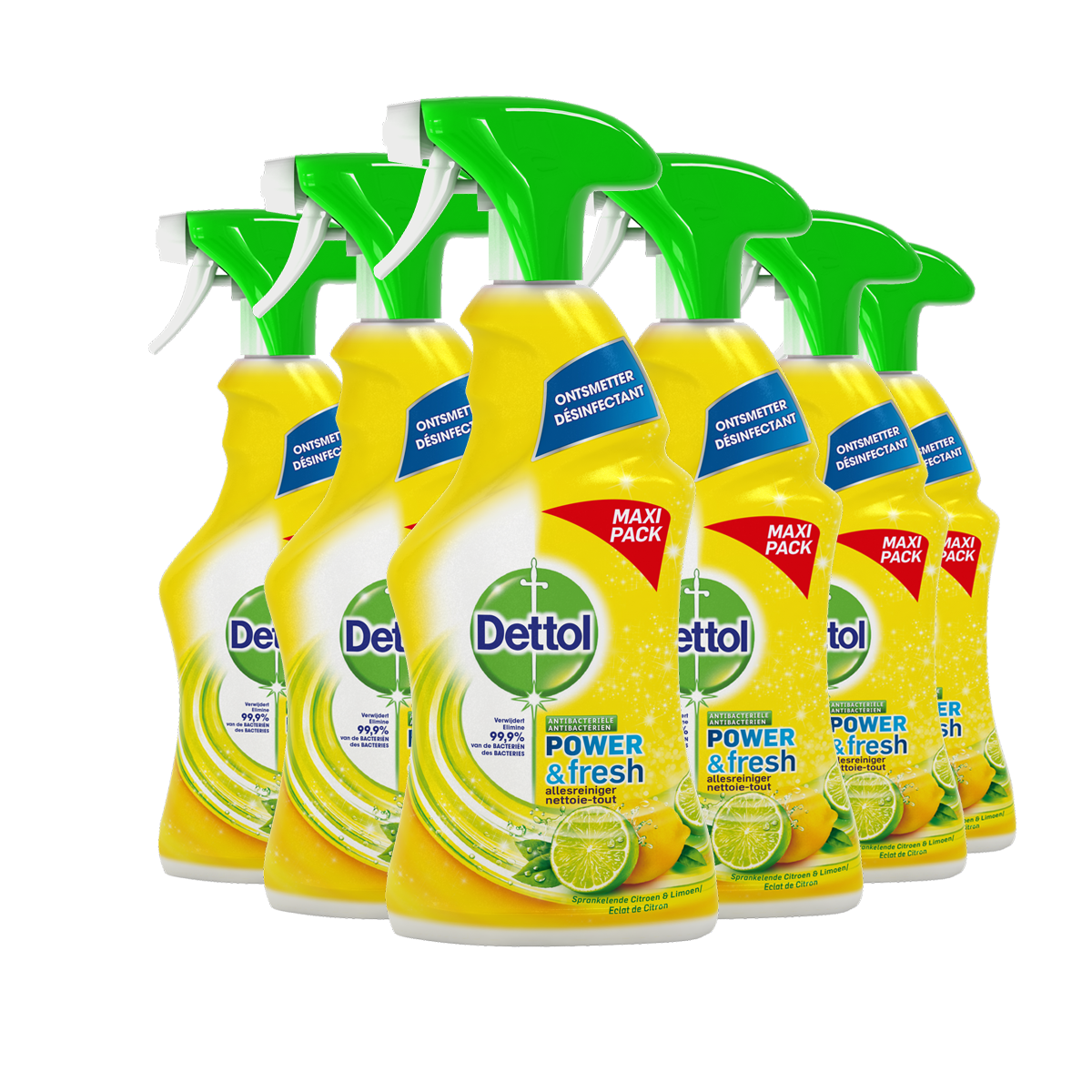 Dettol Allesreiniger Spray - Limoen en Citroen -  750 ml - 6 Stuks