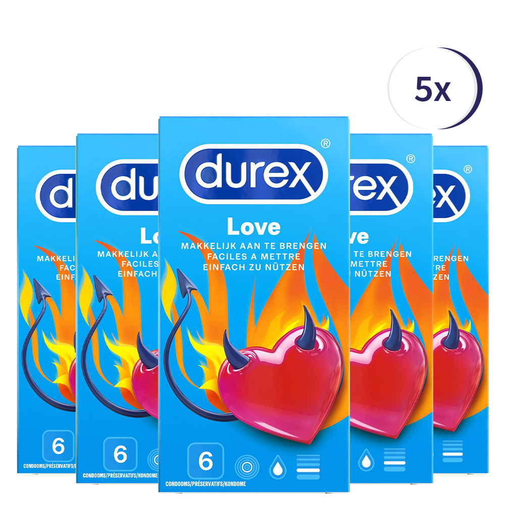Durex Condooms Love 6st - 5 Stuks - Voordeelverpakking
