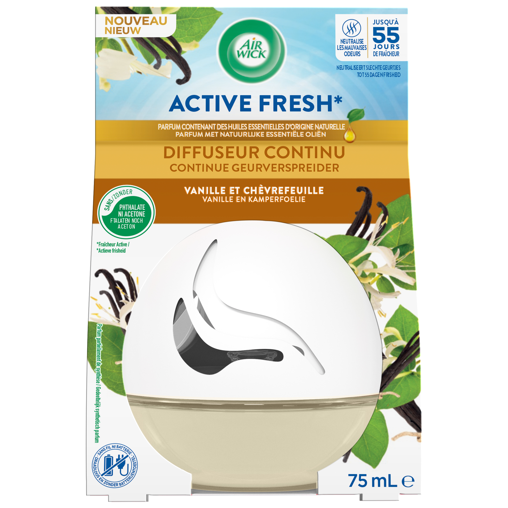 Air Wick Decosphere Vanille & Kamperfoelie