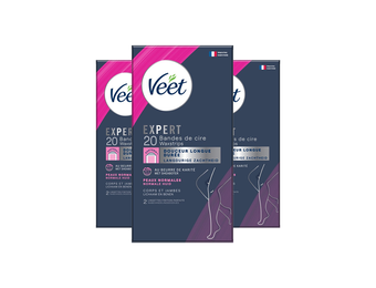 Veet - Expert - Koude Wasstrips - Benen (Normal) 20st- 3 stuks - Voordeelverpakking