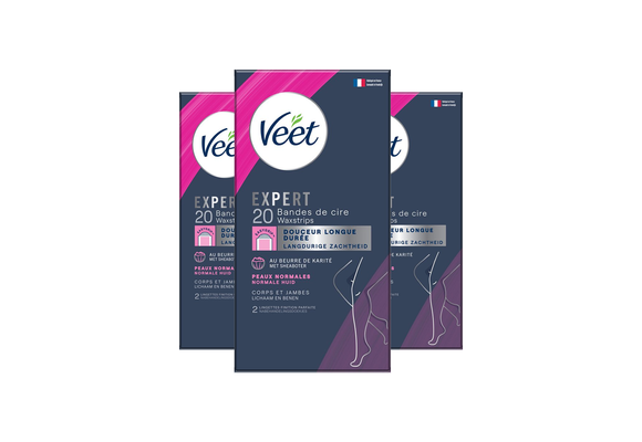 Veet - Expert - Koude Wasstrips - Benen (Normal) 20st- 3 stuks - Voordeelverpakking