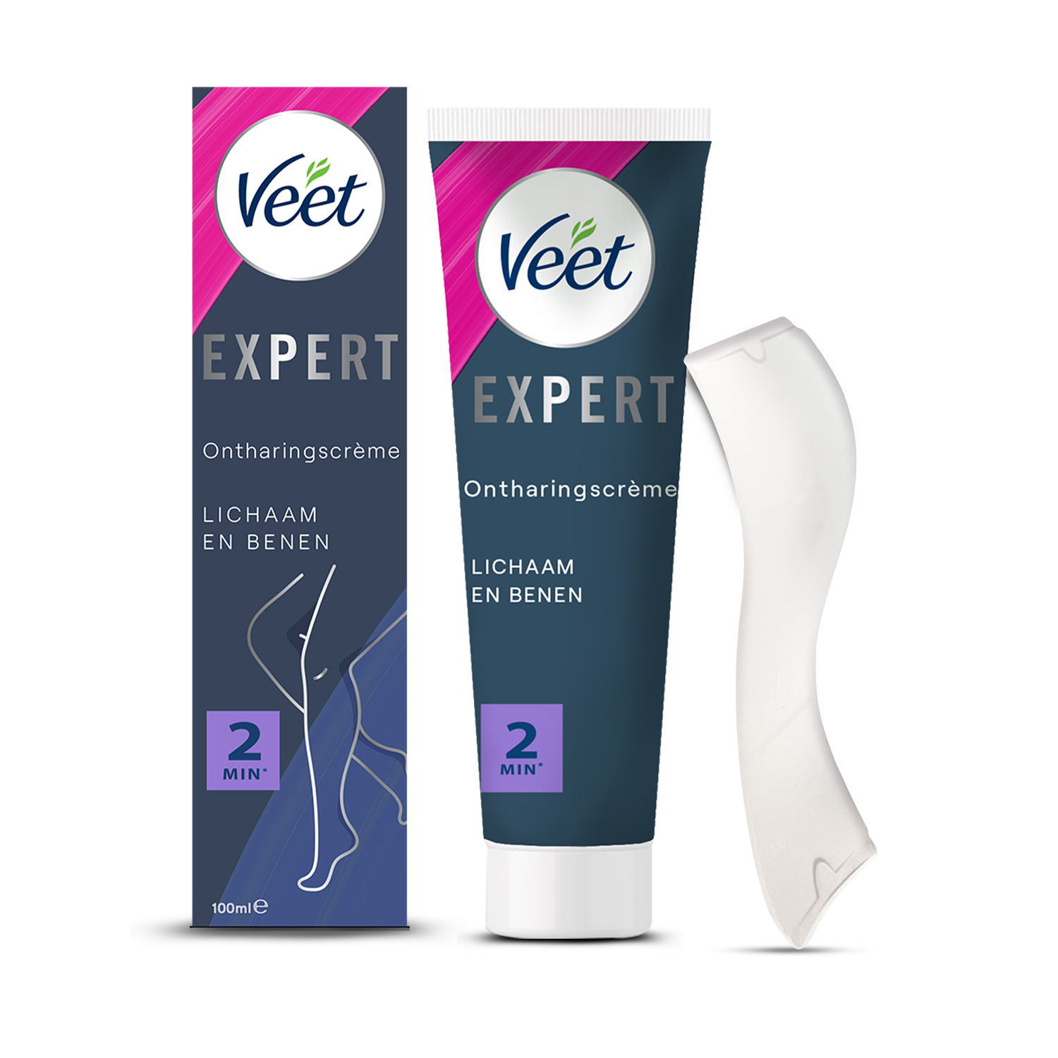 Veet - Expert - Alle huidtypes - Ontharingscreme Benen 100ml - Ontharingscreme met sheaboter Oksels 100ml