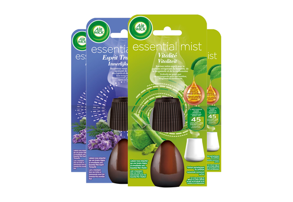 Air Wick Essential Mist Refill Sleep &amp; Air Wick Essential Mist Refill Happiness - 20ml x 4