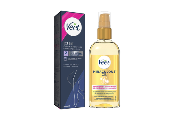 Veet - Alle huidtypes - Miraculous oil - Ontharingscreme Benen 200ml