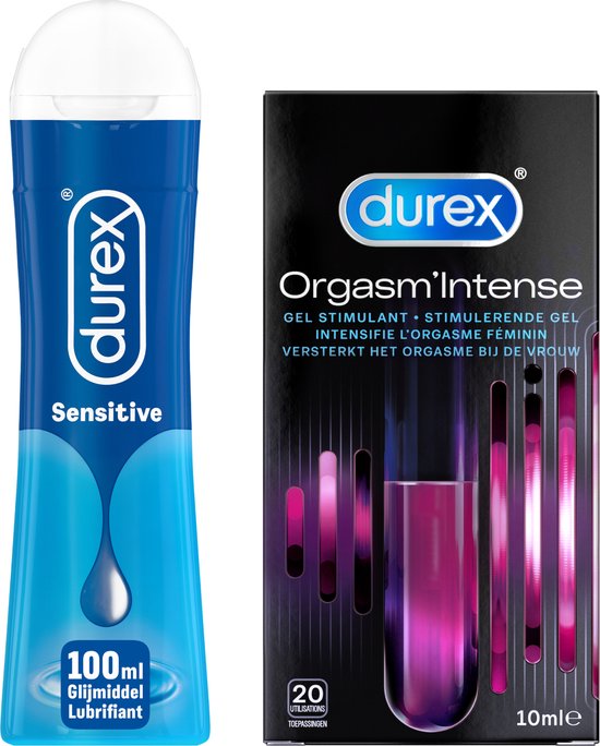 Durex - 100ml Glijmiddel  - Play Sensitive - 10ml Stimulerende Gel - Intense Orgasm