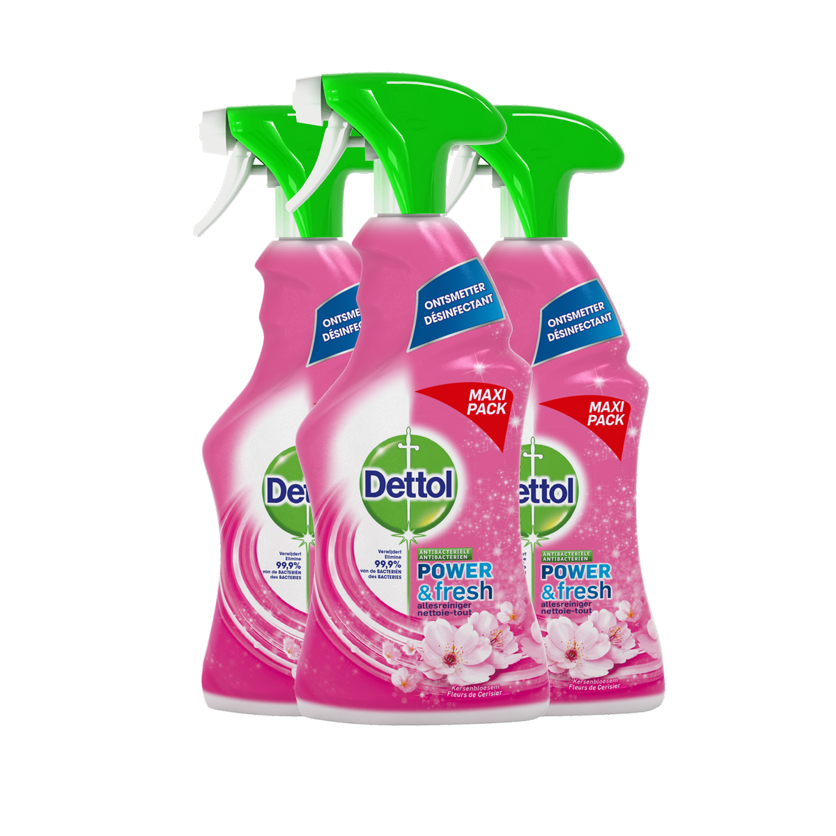 Dettol Allesreiniger - Kersenbloesem Spray - 750ml -  Power & Fresh -  3 stuks