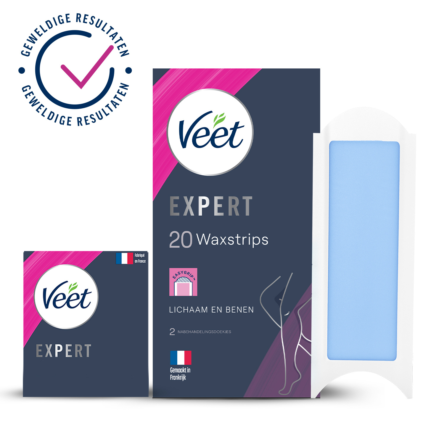 Veet - Expert - Koude Wasstrips - Benen (Normal) 20st - 2 stuks - Voordeelverpakking