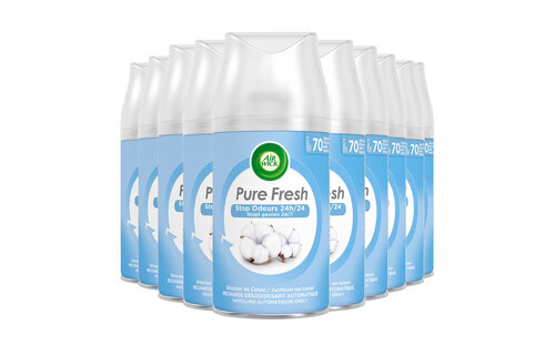 Air Wick Freshmatic Pure Fresh - Zachtheid van Katoen - Navulling - 10 stuks - Voordeelverpakking