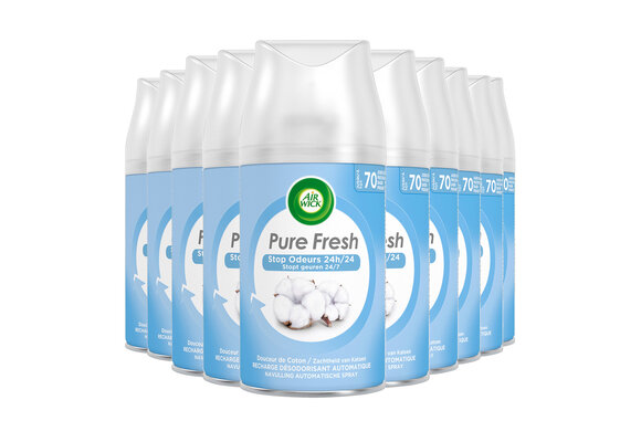 Air Wick Freshmatic Pure Fresh - Zachtheid van Katoen - Navulling - 10 stuks - Voordeelverpakking