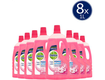 Dettol Allesreiniger Power & Fresh - Kersenbloesem - 1L x8