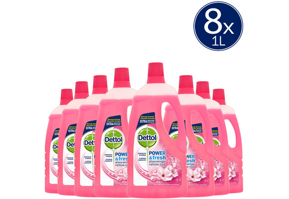 Dettol Allesreiniger Power & Fresh - Kersenbloesem - 1L x8