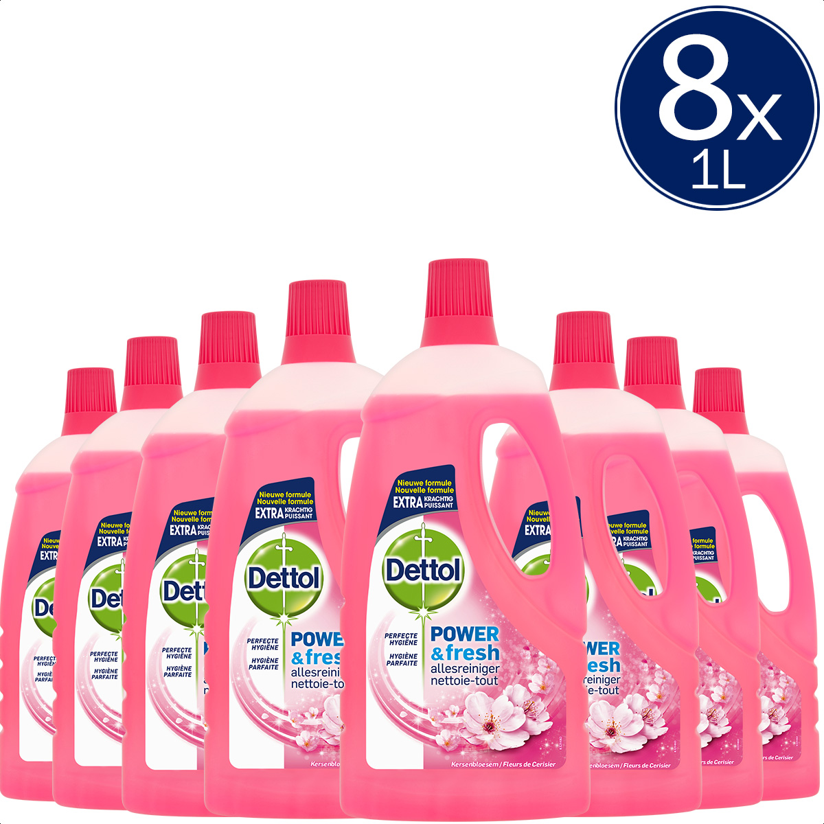 Dettol Allesreiniger Power & Fresh - Kersenbloesem - 1L x8