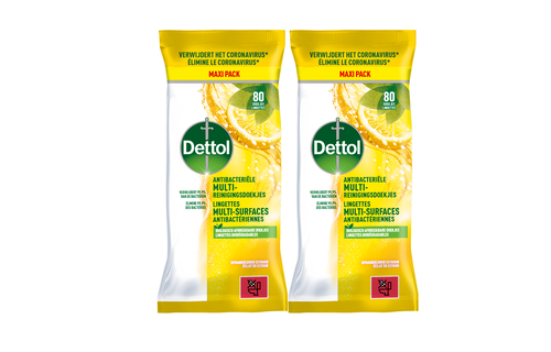 Dettol Citrus Doekjes 72st - 2 Stuks - Voordeelverpakking