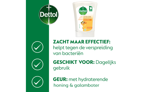 Dettol No-Touch Refill Extra Care Honey & Sheabutter 250ML x 6