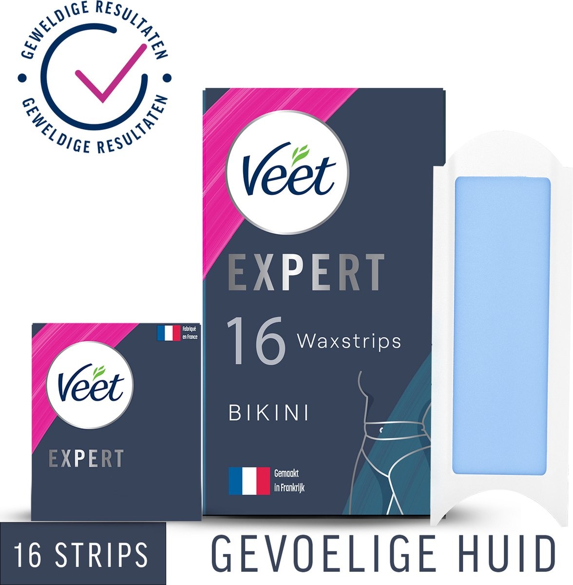 Veet - Expert - Gevoelige huid - Ontharingsstrips Benen (sensitive) 20st - Ontharingsstrips Bikini 16st - Ontharingsstrips Gezicht 20st