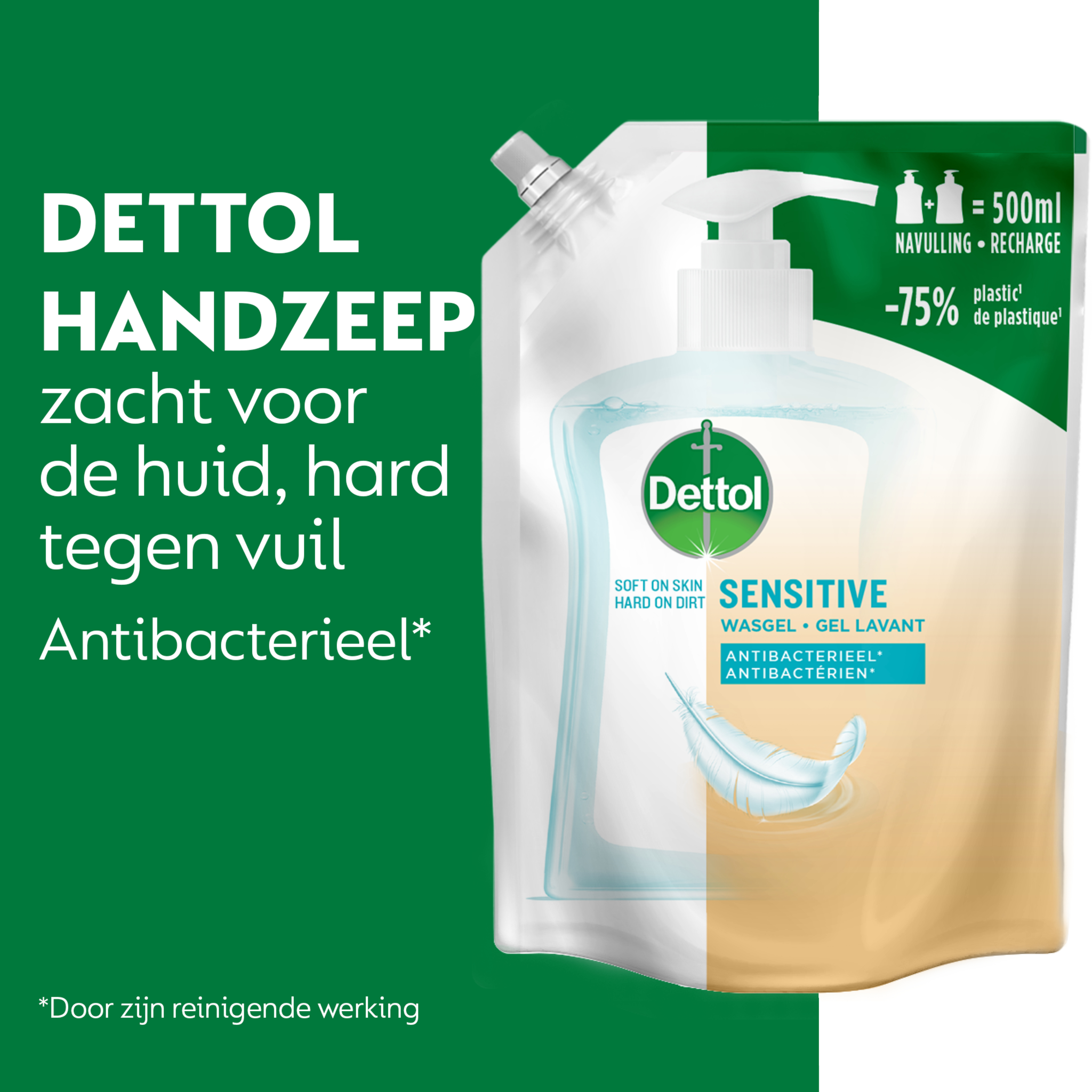 Dettol Refill Sensitive 500ML - 12 Stuks - Voordeelverpakking