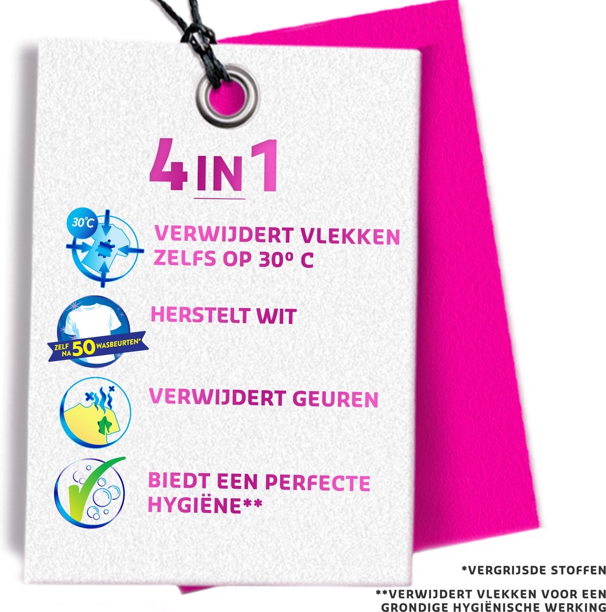Vanish Oxi Action - Whitening & Wasbooster Poeder - Vlekverwijderaar Voor Witte & Gekleurde Was - 1000g x 4 - Voordeelverpakking