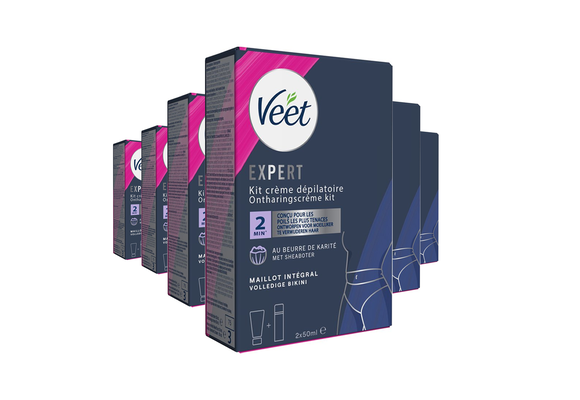 Veet - Expert - Ontharingscreme Bikini Kit 100ml (2 x 50ml) - 6 stuks - Voordeelverpakking
