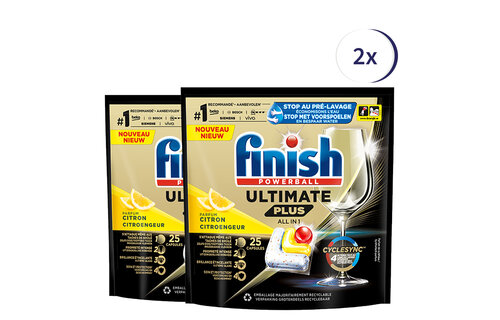 Finish Ultimate+ Lemon 25 tabs x2