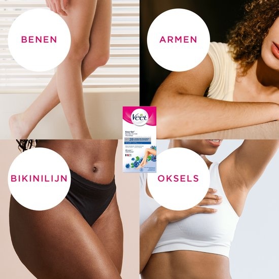 Veet - Expert - Gevoelige huid - Ontharingsstrips Gezicht 20st - Ontharingsstrips Benen (Sensitive) 20st