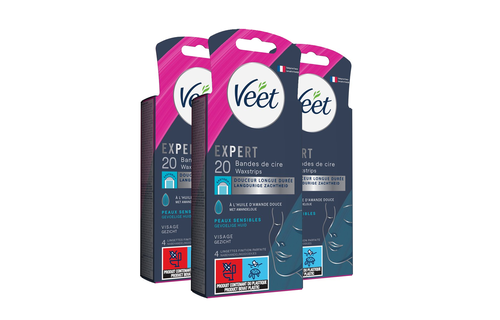 Veet - Expert - Koude Wasstrips - Gezicht 20st - 3 stuks - Voordeelverpakking