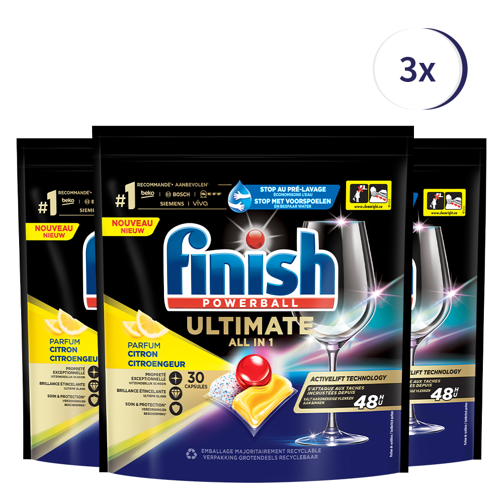 Finish Ultimate Lemon 30 tabs x3