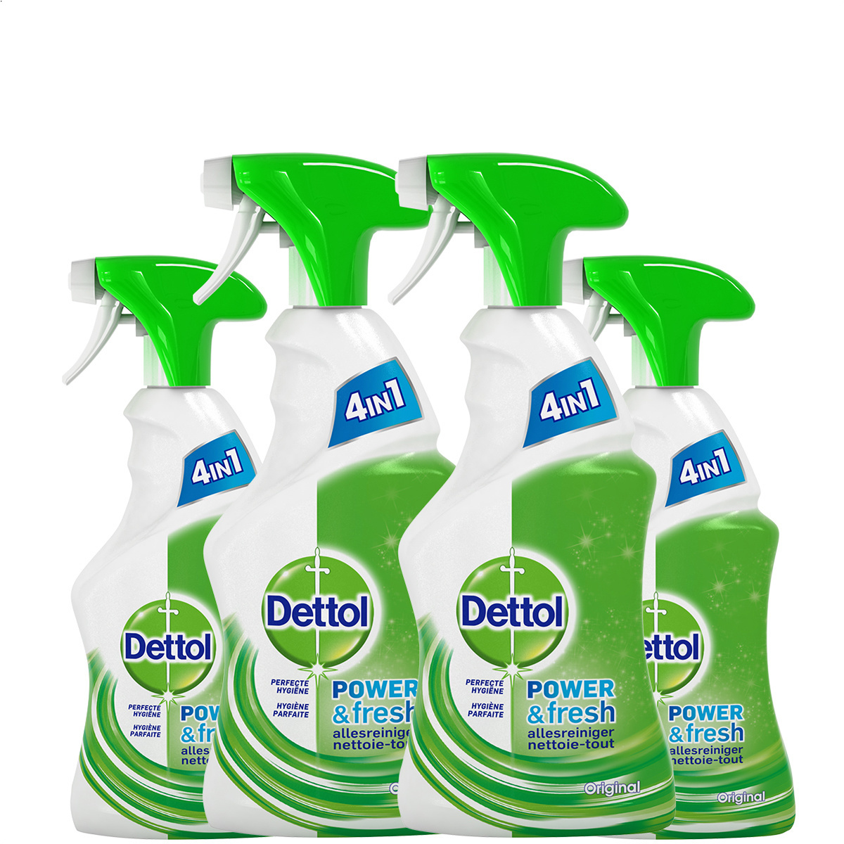 Dettol Allesreiniger Spray Power & Fresh - Original - 500ml x4