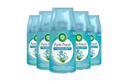 Air Wick Freshmatic Luchtverfrisser - Pure Fresh Lentedauw - Navulling - 250 ml - 5 stuks - Voordeelverpakking