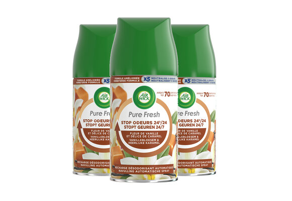 Air Wick Freshmatic Automatische Spray Luchtverfrisser - Pure Fresh Vanille - Navulling - 250 ml - 3 stuks - Voordeelverpakking
