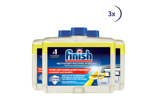 Finish Hygiene Machinereiniger Lemon - 250ml x3