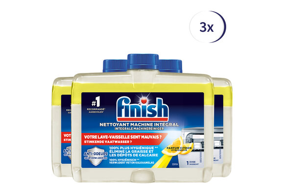 Finish Hygiene Machinereiniger Lemon - 250ml x3