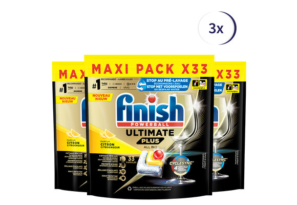 Finish Ultimate+ Lemon 33 tabs x3