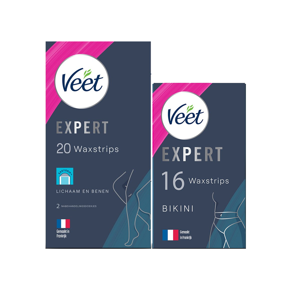 Veet - Expert - Gevoelige huid - Ontharingsstrips Bikini 16st - Ontharingsstrips Benen (Sensitive) 20st
