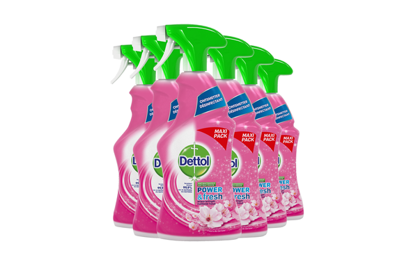 Dettol Allesreiniger - Kersenbloesem Spray - 750ml - Power &amp; Fresh - 6 stuks