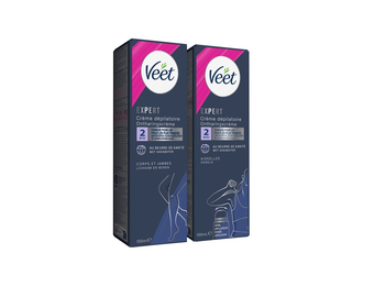 Veet - Expert - Alle huidtypes - Ontharingscreme met sheaboter Benen 100ml - Ontharingscreme Oksels 100ml