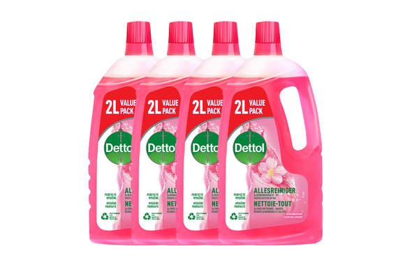 BE - Dettol Nettoie-Tout P&F Fleurs de Cerisier  2L x4