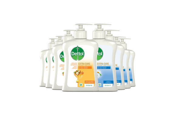 Dettol - 4x Dettol Extra Care Honey & Sheabutter  250ML - 4 x Dettol Extra Care Chamomile 250ML  - Voordeelpakket