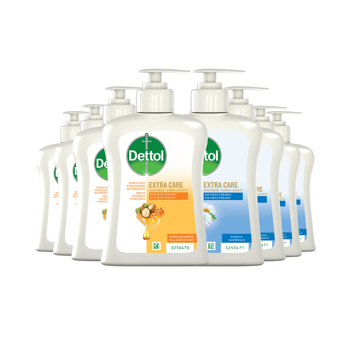Dettol - Dettol - 4x Dettol Extra Care Honey &amp; Sheabutter  250ML - 4 x Dettol Extra Care Chamomile 250ML  - Voordeelpakket