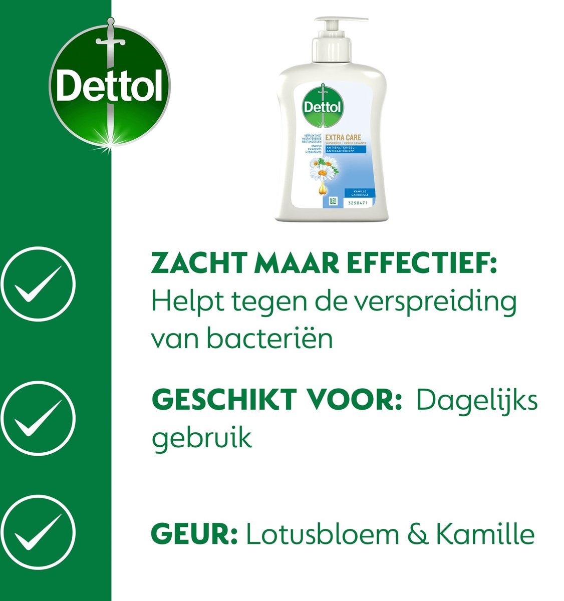 Dettol - Dettol - 4x Dettol Extra Care Honey &amp; Sheabutter  250ML - 4 x Dettol Extra Care Chamomile 250ML  - Voordeelpakket
