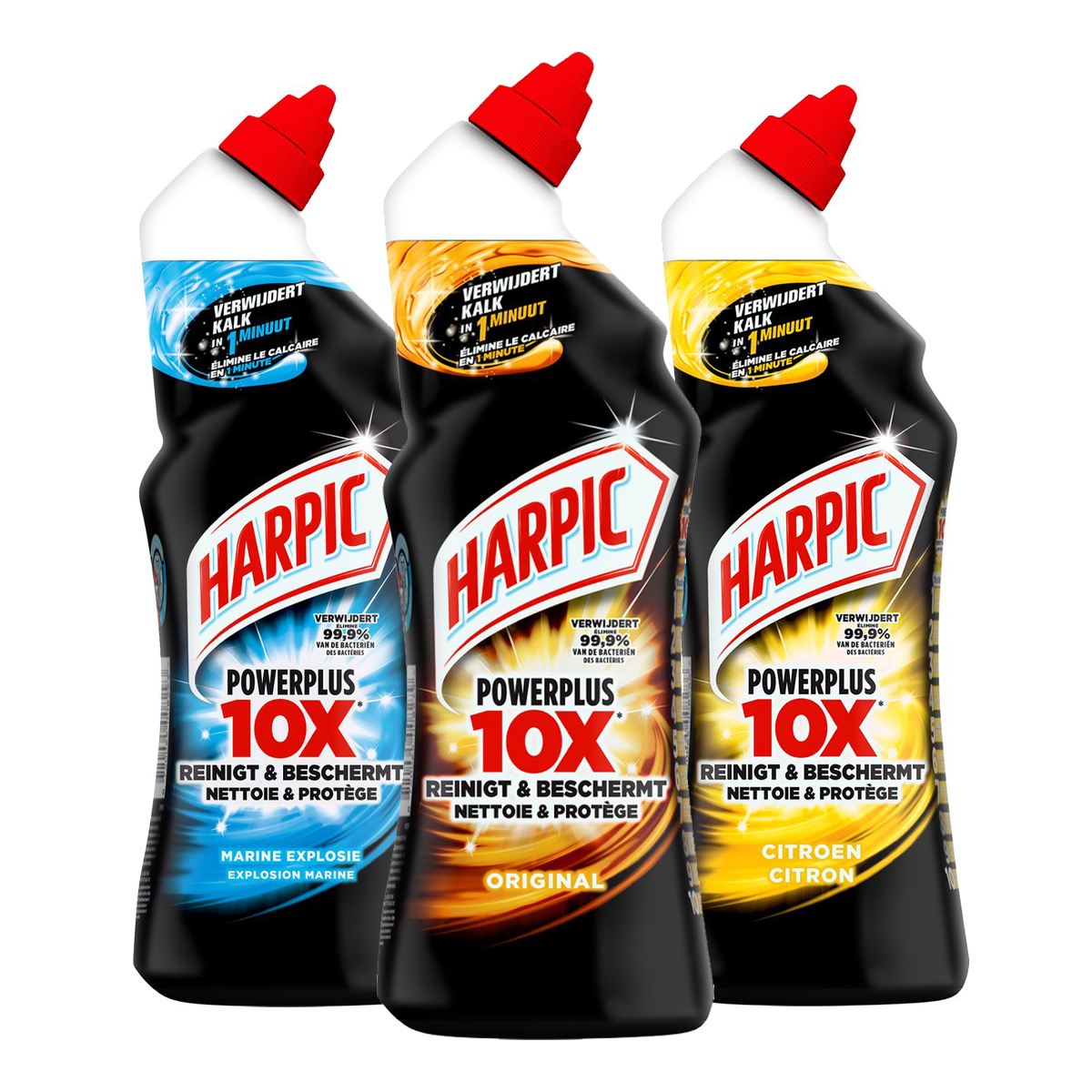 Harpic Gel PowerPlus - Citrus - Marine - Original - 750ml x 3 - Voordeelverpakking
