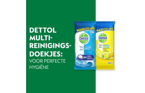 Dettol - 480 Schoonmaakdoekjes Power & Fresh - Oceaan 3x80 stuks - Citrus 3x80 stuks - Voordeelverpakking
