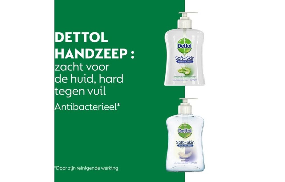 Dettol Handzeep - Verzachtend – Aloe Vera - 250ml x2 + Dettol Handzeep - Gevoelige Huid - 250ml x2