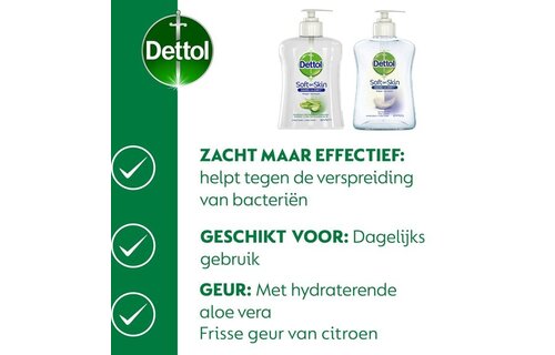 Dettol Handzeep - Verzachtend – Aloe Vera - 250ml x2 + Dettol Handzeep - Gevoelige Huid - 250ml x2