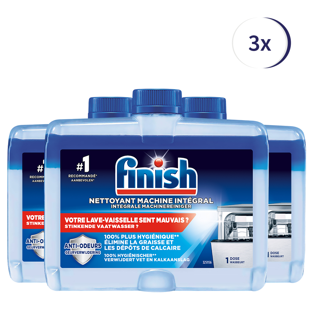 Finish Hygiene Machinereiniger Regular - 250ml x3