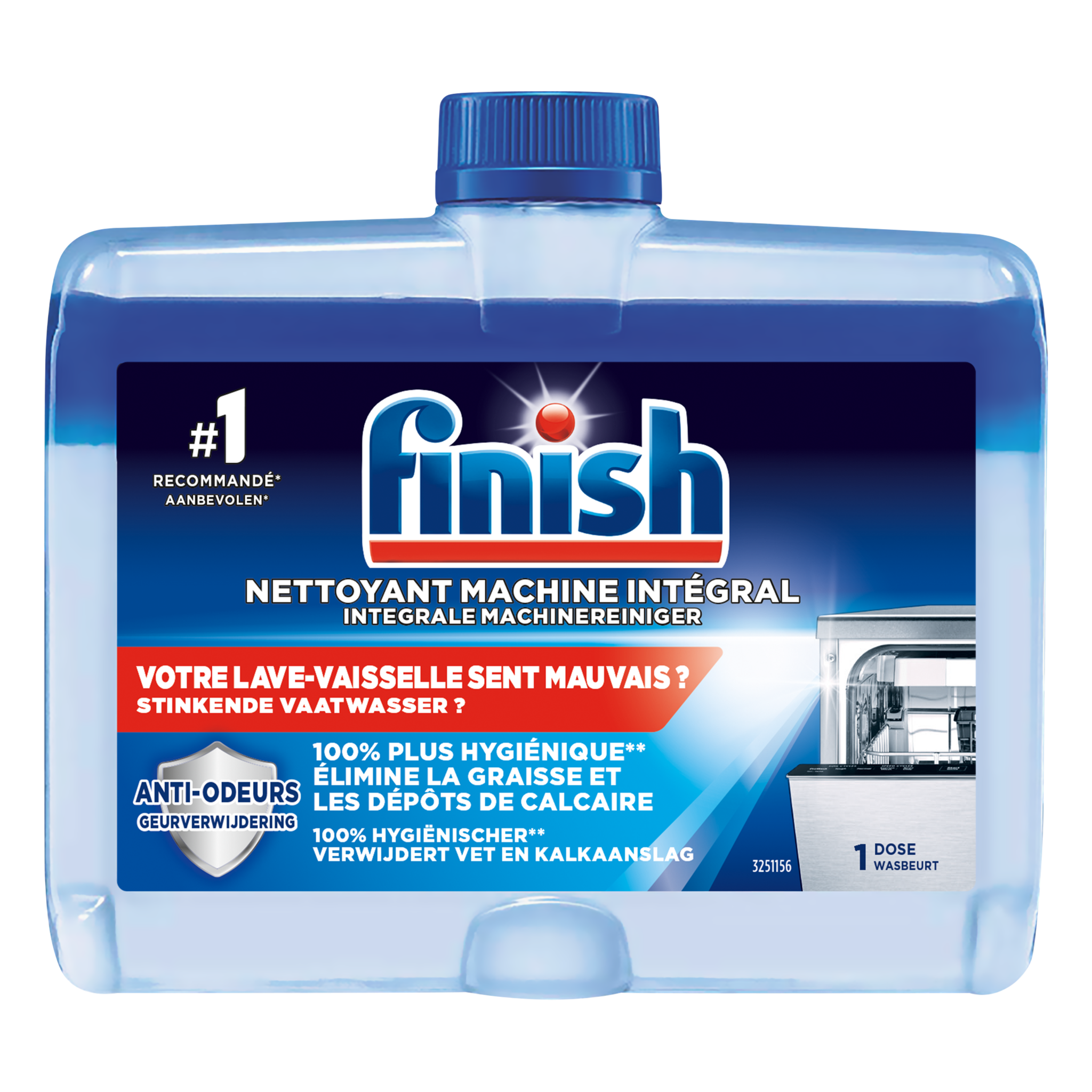 Finish Hygiene Machinereiniger Regular - 250ml x3