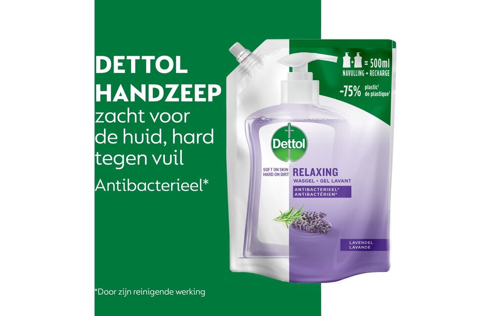 Dettol - 2 x Dettol Refill Relaxing Lavender 500ML - 1 x Dettol Relaxing Lavender 250ML - Voordeelpakket