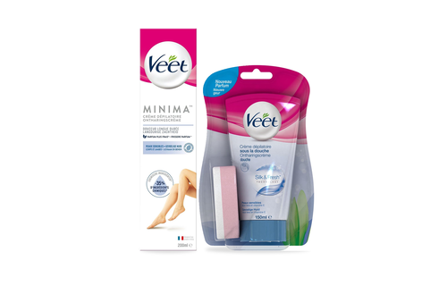 Veet - Pure - Gevoelige huid - Ontharingscreme Gevoelig Minima 100ML - In Shower Crème Sensitive 150ML