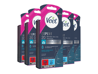 Veet - Expert - Koude Wasstrips - Gezicht 20st - 5 stuks - Voordeelverpakking