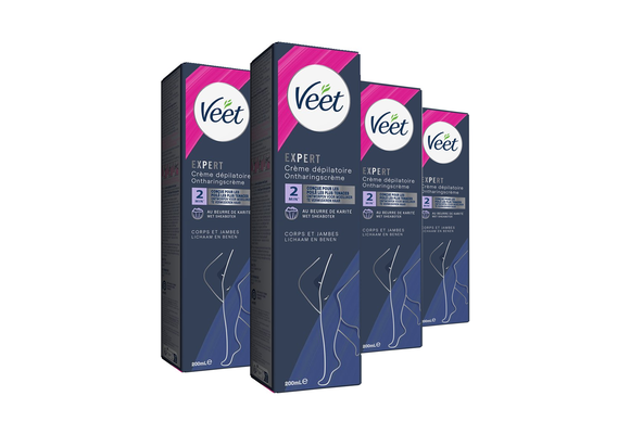Veet - Expert - Ontharingscreme Benen 200ml - 4 stuks - Voordeelverpakking